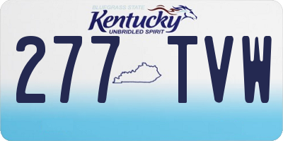 KY license plate 277TVW