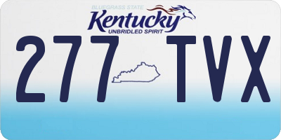 KY license plate 277TVX