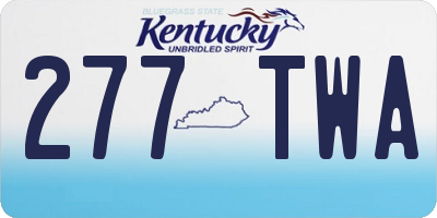 KY license plate 277TWA
