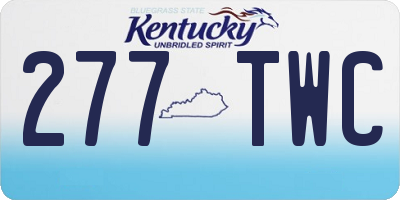 KY license plate 277TWC