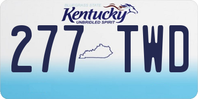 KY license plate 277TWD