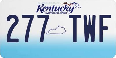 KY license plate 277TWF