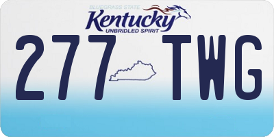 KY license plate 277TWG
