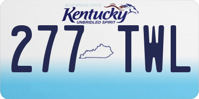 KY license plate 277TWL