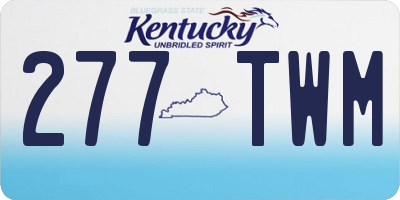 KY license plate 277TWM