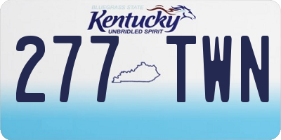 KY license plate 277TWN