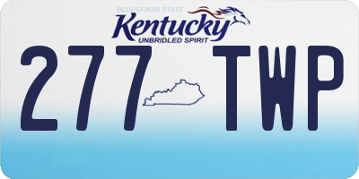 KY license plate 277TWP