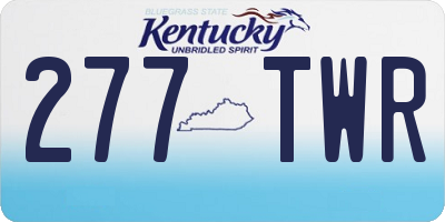 KY license plate 277TWR
