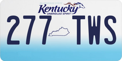 KY license plate 277TWS