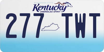 KY license plate 277TWT