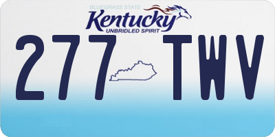 KY license plate 277TWV