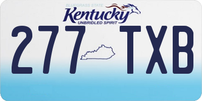 KY license plate 277TXB