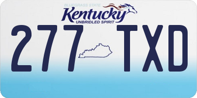 KY license plate 277TXD