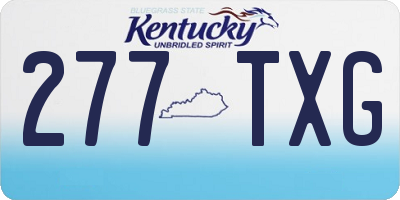 KY license plate 277TXG