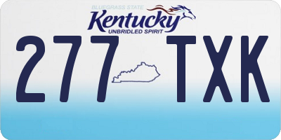 KY license plate 277TXK