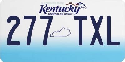 KY license plate 277TXL