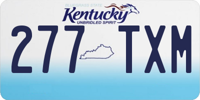 KY license plate 277TXM