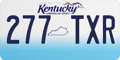 KY license plate 277TXR
