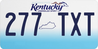 KY license plate 277TXT