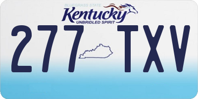 KY license plate 277TXV