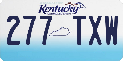 KY license plate 277TXW