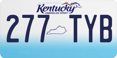 KY license plate 277TYB