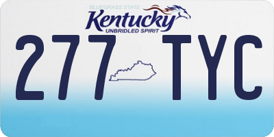 KY license plate 277TYC
