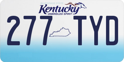 KY license plate 277TYD