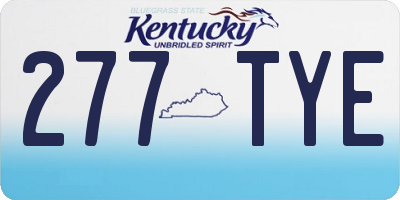 KY license plate 277TYE