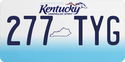 KY license plate 277TYG
