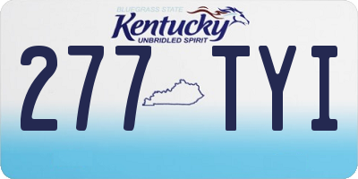 KY license plate 277TYI