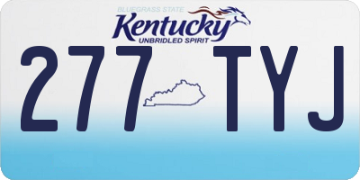 KY license plate 277TYJ