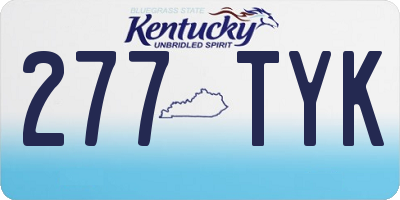 KY license plate 277TYK