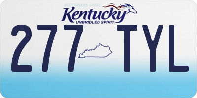 KY license plate 277TYL