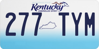 KY license plate 277TYM
