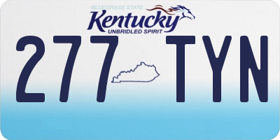KY license plate 277TYN