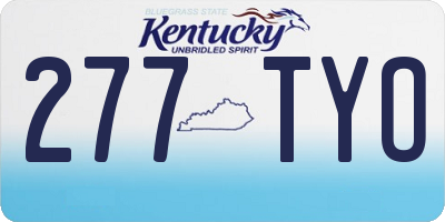 KY license plate 277TYO