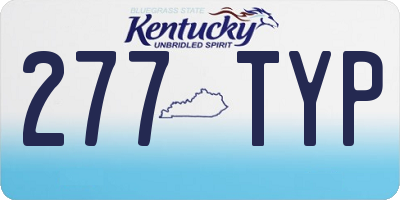 KY license plate 277TYP