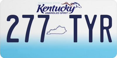 KY license plate 277TYR