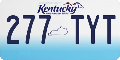 KY license plate 277TYT
