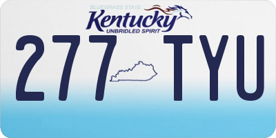 KY license plate 277TYU