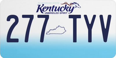 KY license plate 277TYV