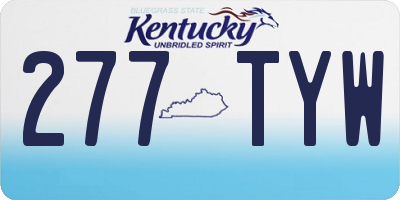 KY license plate 277TYW