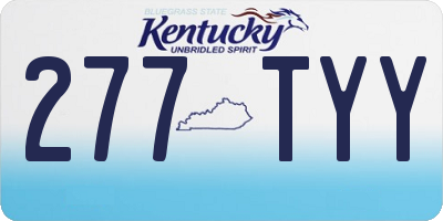 KY license plate 277TYY