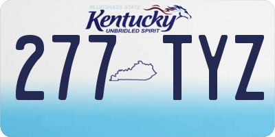 KY license plate 277TYZ