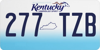 KY license plate 277TZB