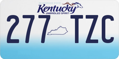 KY license plate 277TZC