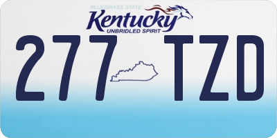 KY license plate 277TZD