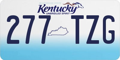 KY license plate 277TZG