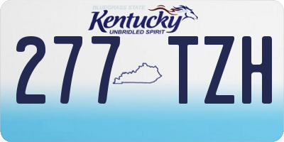 KY license plate 277TZH